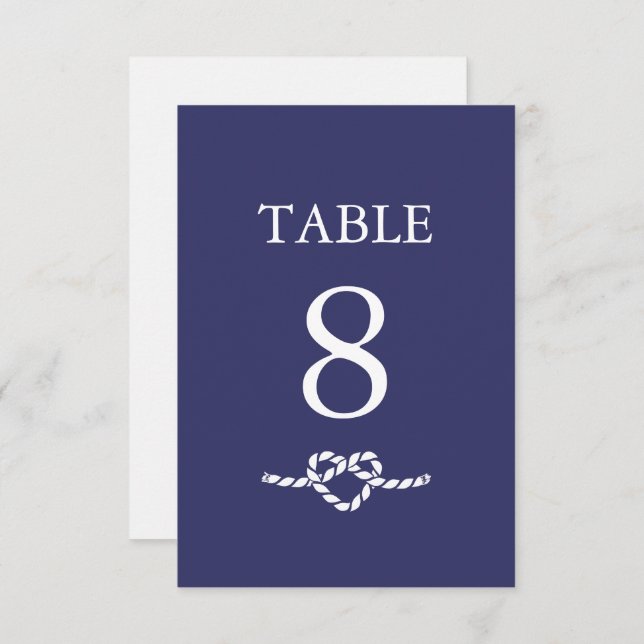 Attache Le noeud | Carte de table (Devant / Derrière)