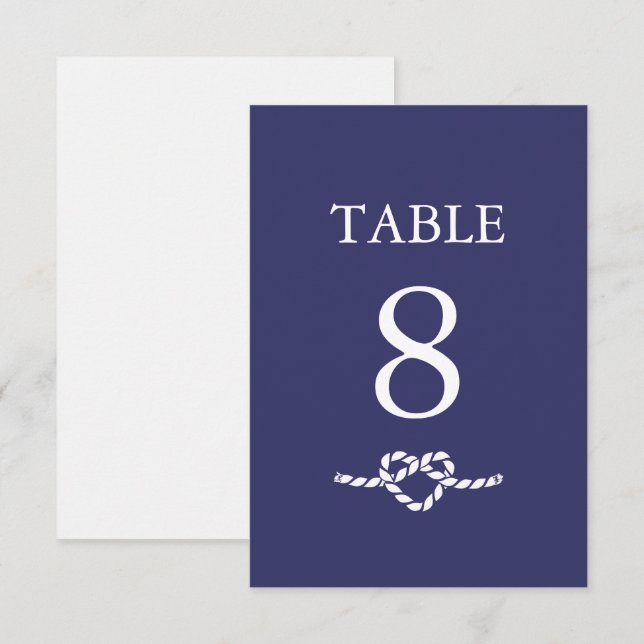 Attacher le noeud | Carte de table (Devant / Derrière)