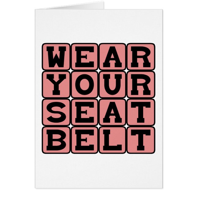 Attachez votre ceinture de sécurité, sécurité rout (Devant)