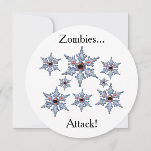 Attaque de la carte à plat Zombies de flocon de ne