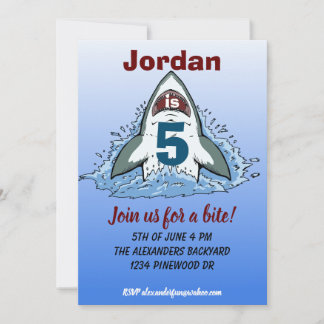 Attaque de requins | Shark Invitation Boys Anniver