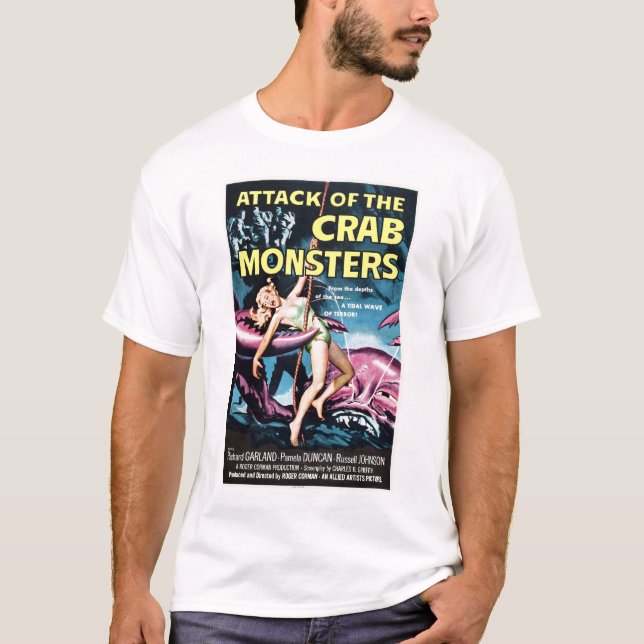 Attaque du T-shirt de monstres de crabe (Devant)