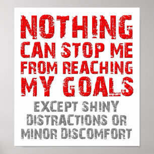 Atteindre mes objectifs Poster drôle