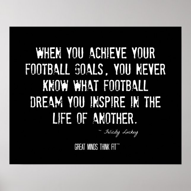 Atteindre vos objectifs de football Poster avec de (Devant)