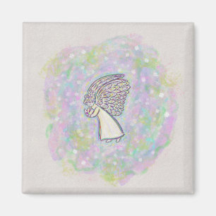 Attendez-vous à de bonnes choses Angel Art Magnets