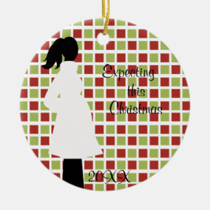 Attendre cet ornement de grossesse de Noël