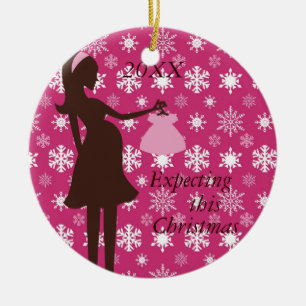 Attendre cet ornement de grossesse de Noël