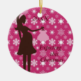 Attendre cet ornement de grossesse de Noël