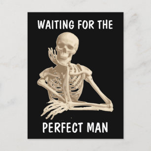 ATTENDRE DES CARTES POSTALES SKELETON FUNNY HOMME
