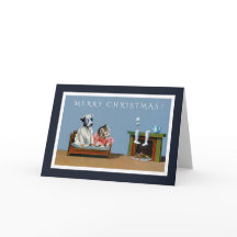 Attente de chaton et de chiot la carte de Noël de