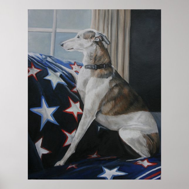 Attente d'hippet Dog Art Poster (Devant)