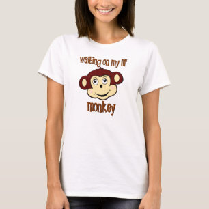 Attente sur mon T-shirt de maternité de singe