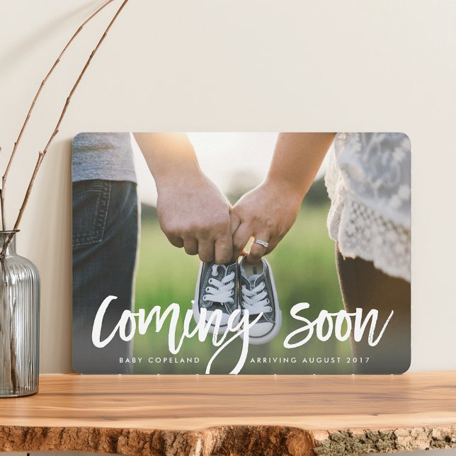 Attentes chics | Photo Faire-part de grossesse (Créateur téléchargé)