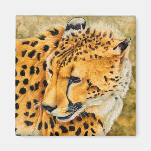 Attentif - aimant d'art de guépard