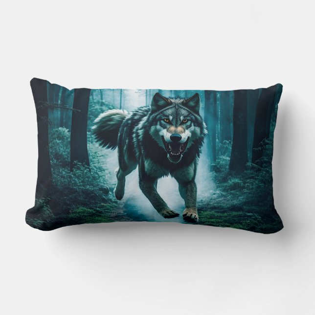 Attention à la Pleine lune Lumbar Coussin (Recto)