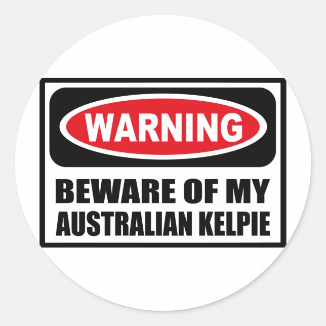 ATTENTION À MON Sticker KELPIE AUSTRALIEN (Devant)