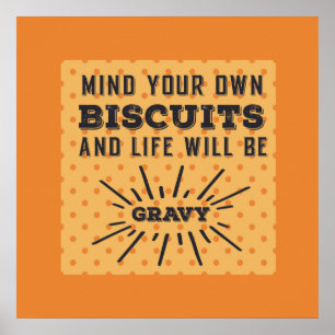 Attention à vos propres biscuits Drôle Poster Rétr