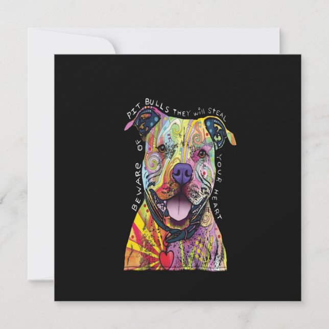 attention aux chiens Pitbull, ils vous voleront le (Devant)