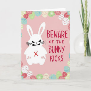 Attention aux coups de pied de lapin carte artisti