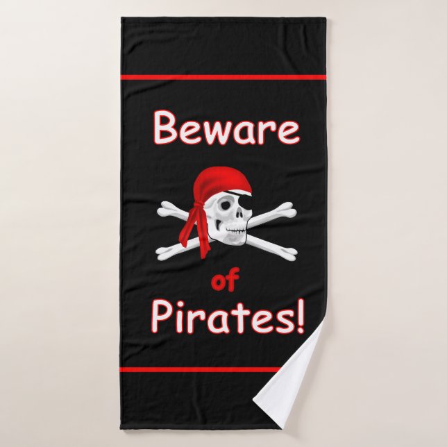 Attention aux pirates (Serviette de bain)
