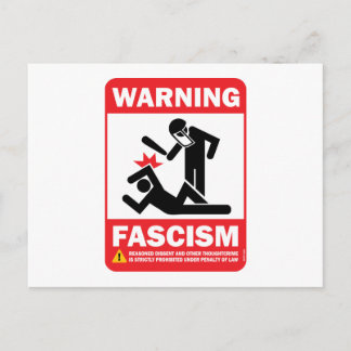 Attention! Carte postale Facisme