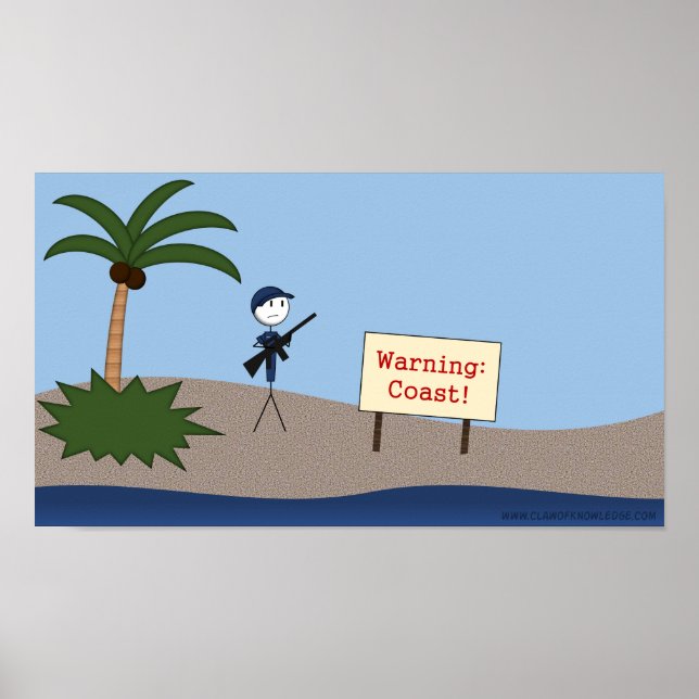 "Attention : Côte !" Poster (Devant)