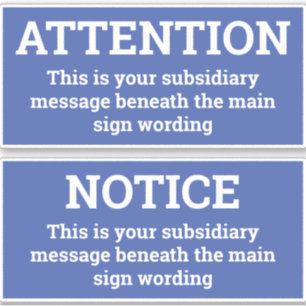 Attention - Deux autocollants de signalisation ble