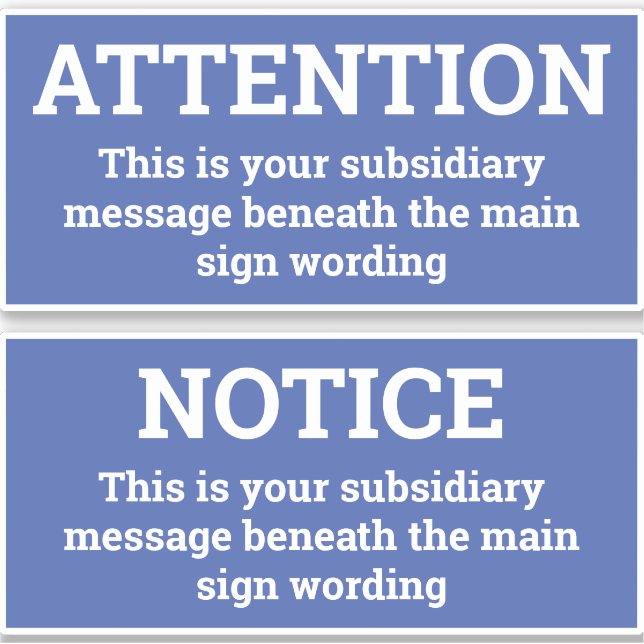 Attention - Deux autocollants de signalisation ble (Devant)