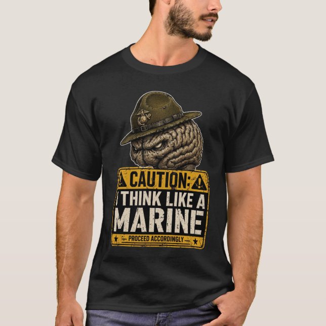 Attention Je Pense Comme un Marin T-Shirt (Devant)