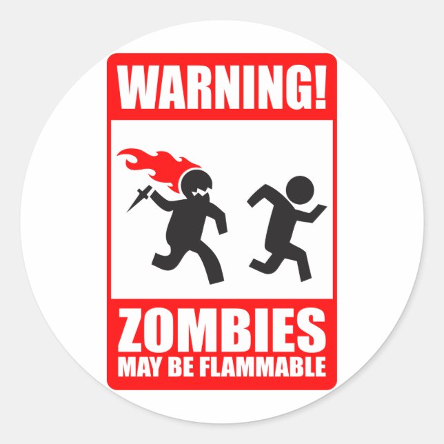Attention! Les zombies peuvent être des stickers i (Devant)