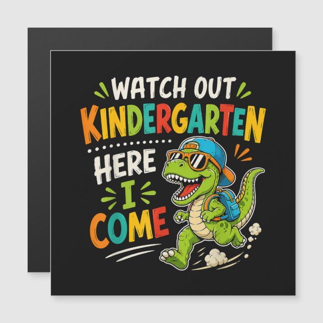 Attention maternelle j'arrive Dino (Devant / Derrière)