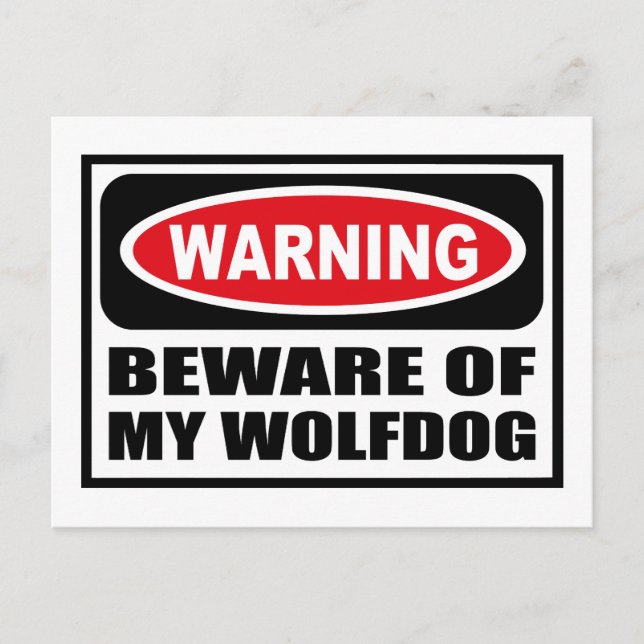 ATTENTION MÉRITE DE MA CARTE POSTALE WOLFDOG (Devant)