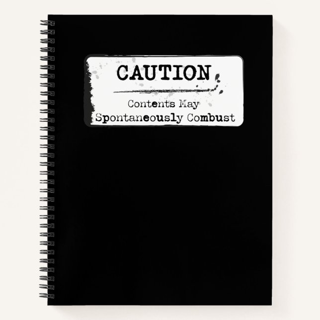 Attention : Peut Combattez spontanément le Carnet (Devant)