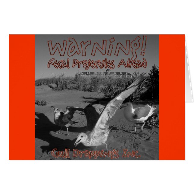 Attention! Projectiles fécaux à l'avant ! (Devant horizontal)