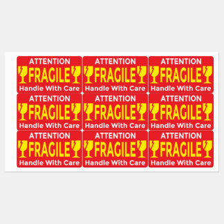 Attention Stickers Fragile - Handle Avec navire de