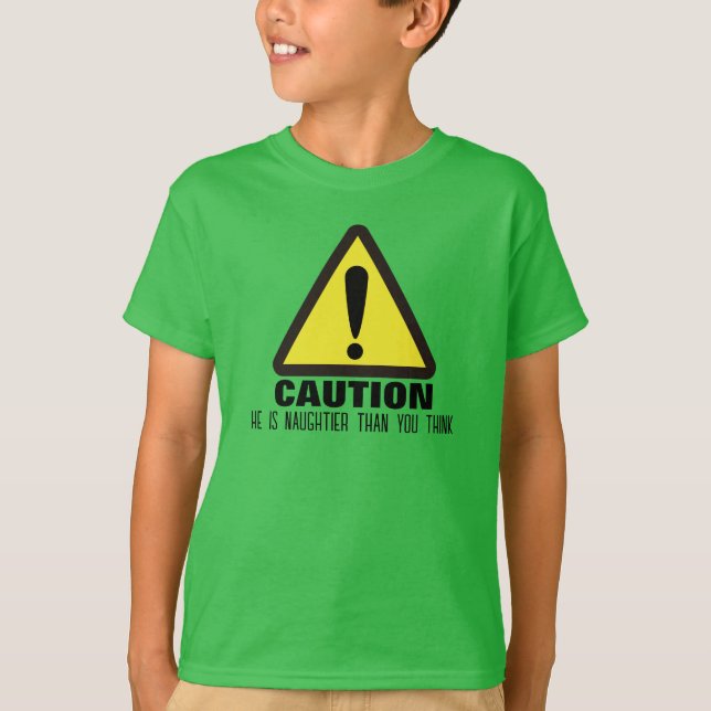 Attention ! T-shirts cadeaux de vacances amusants  (Devant)