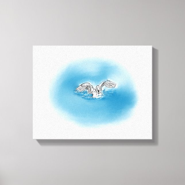Atterrissage De Cygne Dans La Toile D'Eau (Recto)