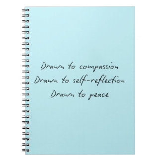 Attiré au Carnet dans Ocean Blue avec poème