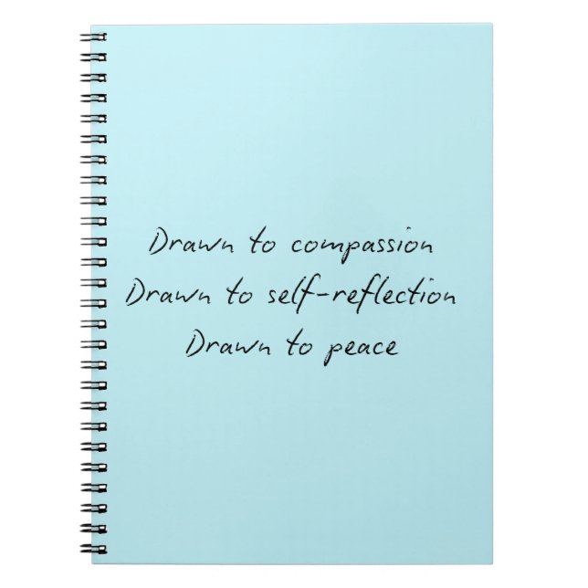 Attiré au Carnet dans Ocean Blue avec poème (Devant)