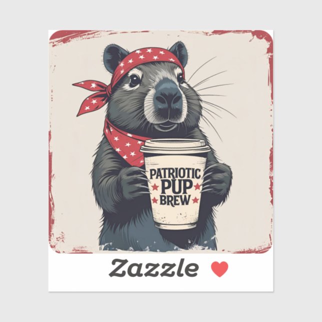 Attitude Capybara Sticker (Feuille)