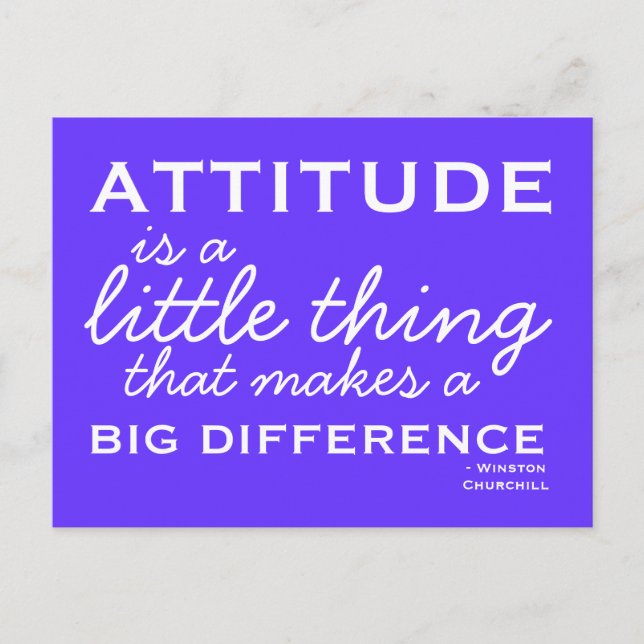 Attitude - Carte postale Motivative (Devant)