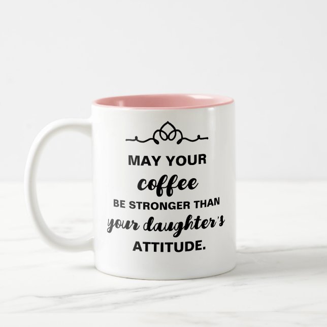 Attitude de la fille Drôle café Mug (Gauche)