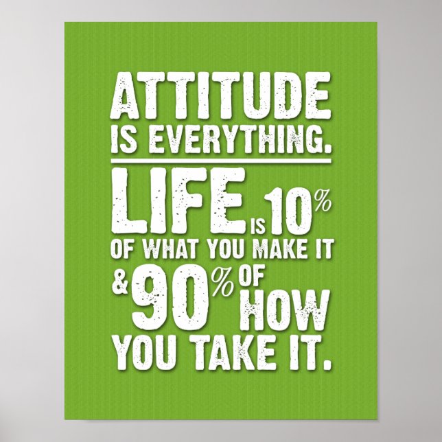 Attitude is Everything Poster - Green (Devant)