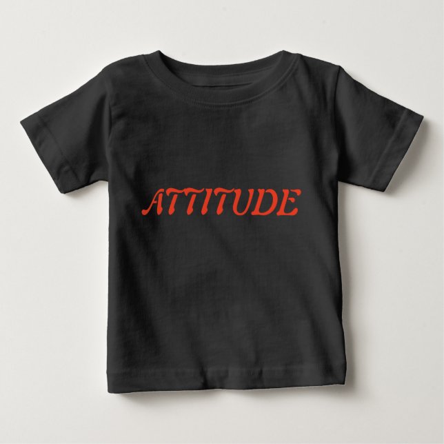 "Attitude" texte T-shirt enfant. (Devant)