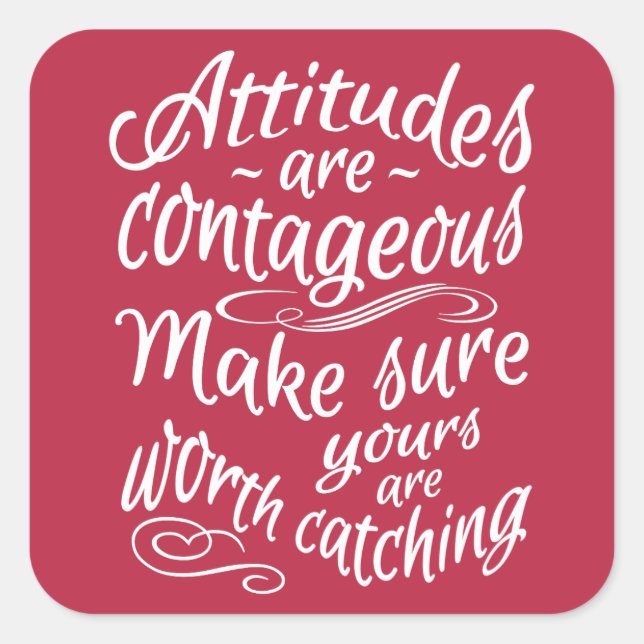 ATTITUDES autocollants de motivation couleur perso (Devant)