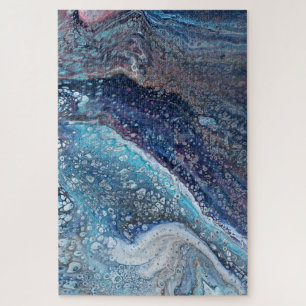 Attraction Naturelle 2 Géode Bleue Puzzle Abstrait