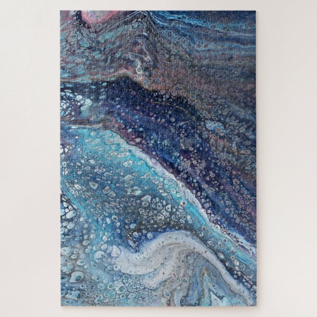 Attraction Naturelle 2 Géode Bleue Puzzle Abstrait (Vertical)