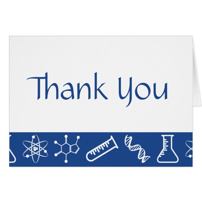 Attractive Forces in Blue Thank You Card (Devant Horizontal)