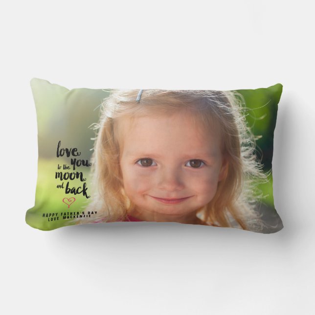 Au coussin de photo de fête des pères de lune et (Recto)