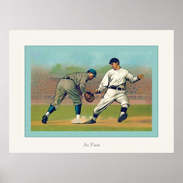 Au début ~ Poster de baseball Vintage (Devant)